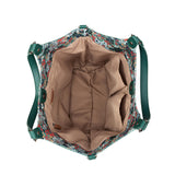 The Sak Roma Shopper - Leather - Emerald Mojave Garden