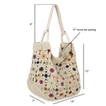 The Sak Los Feliz Large Tote - Hand Crochet - Natural Multi Flowers