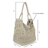The Sak Los Feliz Large Tote - Hand Crochet - Natural Medallion