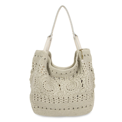The Sak Los Feliz Large Tote - Hand Crochet - Natural Medallion