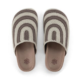 The Sak Bolinas Clog - Hand Crochet - Mushroom Stripe