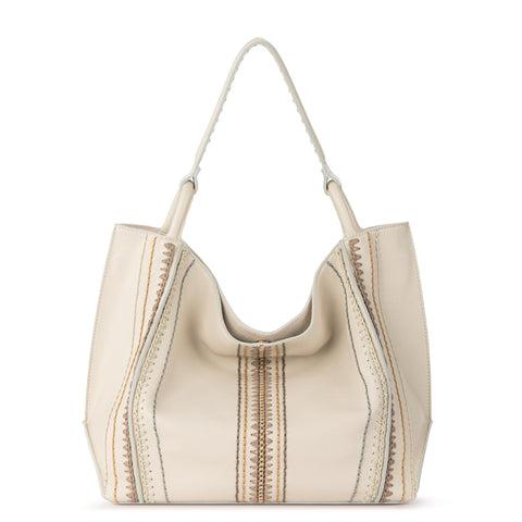 The Sak Los Feliz Large Tote - Leather - Stone Neutral Seminyak