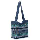 The Sak Casual Classics Tote - Hand Crochet - Lapis Stripe Sayulita