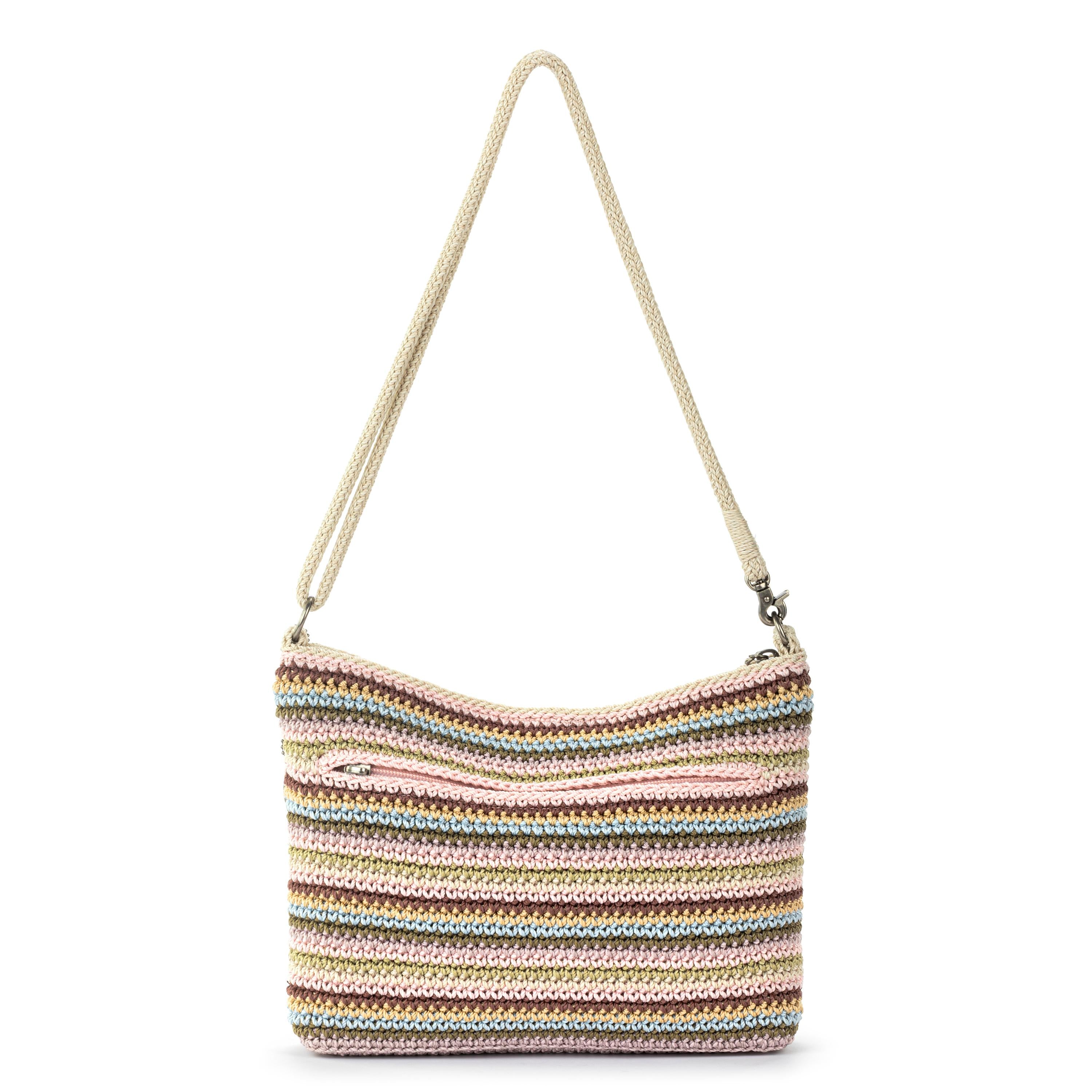 The Sak Lumi Crossbody - Hand Crochet - Pink Multi Stripe