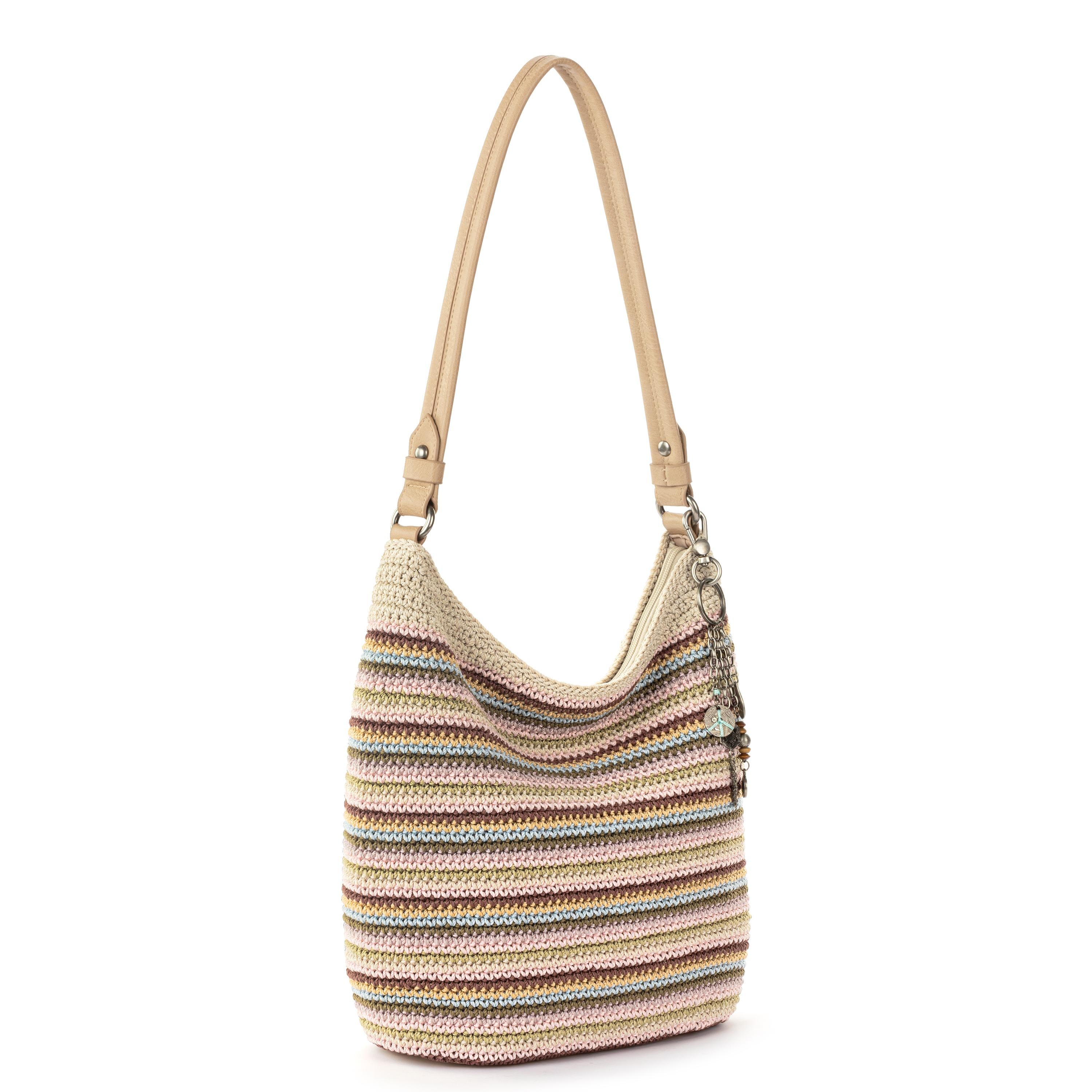 The Sak Sequoia Hobo - Hand Crochet - Pink Multi Stripe