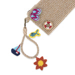 The Sak Vita Wristlet - Hand Crochet - Bamboo Static