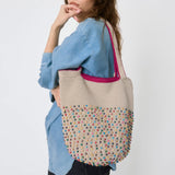 The Sak 120 Hobo - Hand Crochet - Ecru Multi Beads
