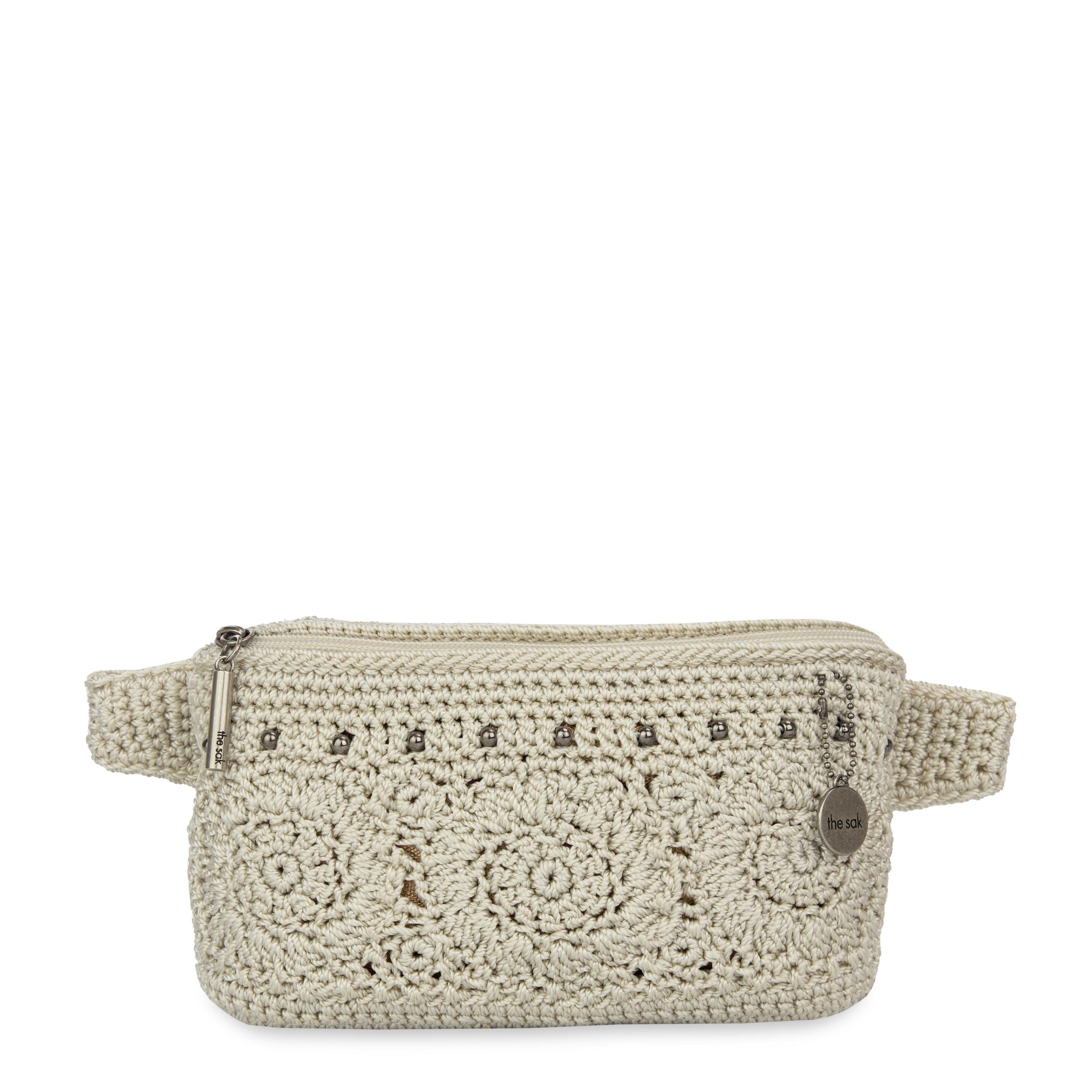 The Sak Caraway Small Belt Bag - Hand Crochet - Natural Medallion