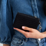 The Sak Encino Essential Wallet - Hand Crochet - Black