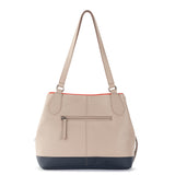 The Sak Melrose Satchel - Leather - Sand Horizon Block