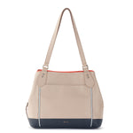The Sak Melrose Satchel - Leather - Sand Horizon Block