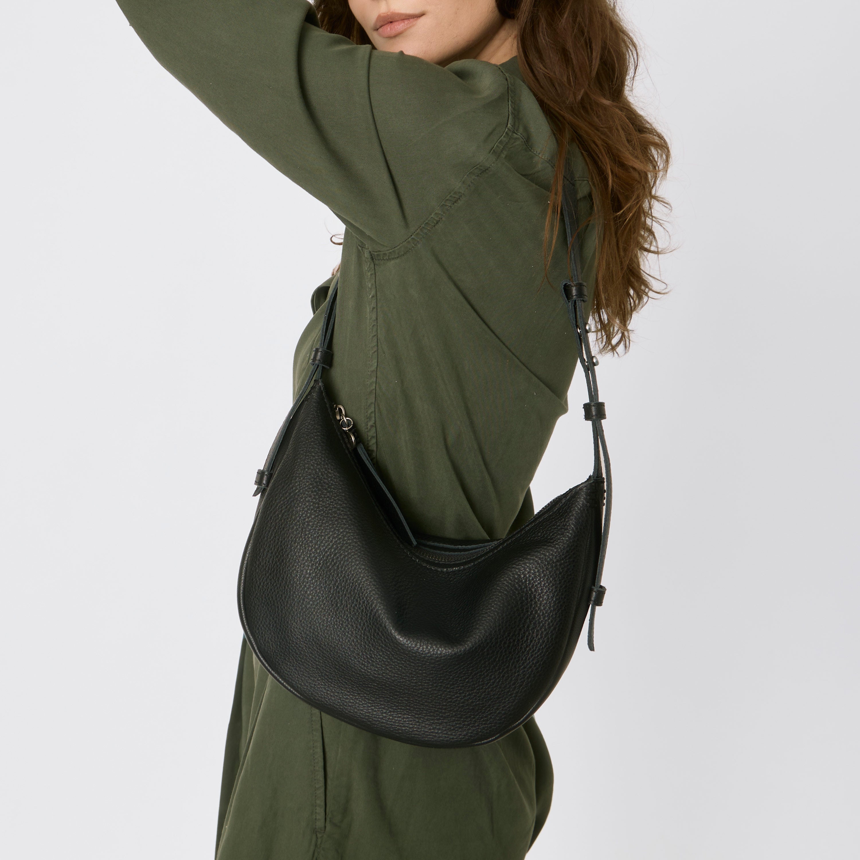 The Sak Tess Shoulder Bag - Leather - Stone