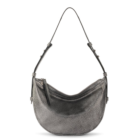 The Sak Tess Shoulder Bag - Leather - Dark Silver
