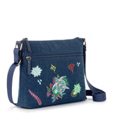 The Sak Basic Crossbody - Denim - Reef Seascape Embroidery