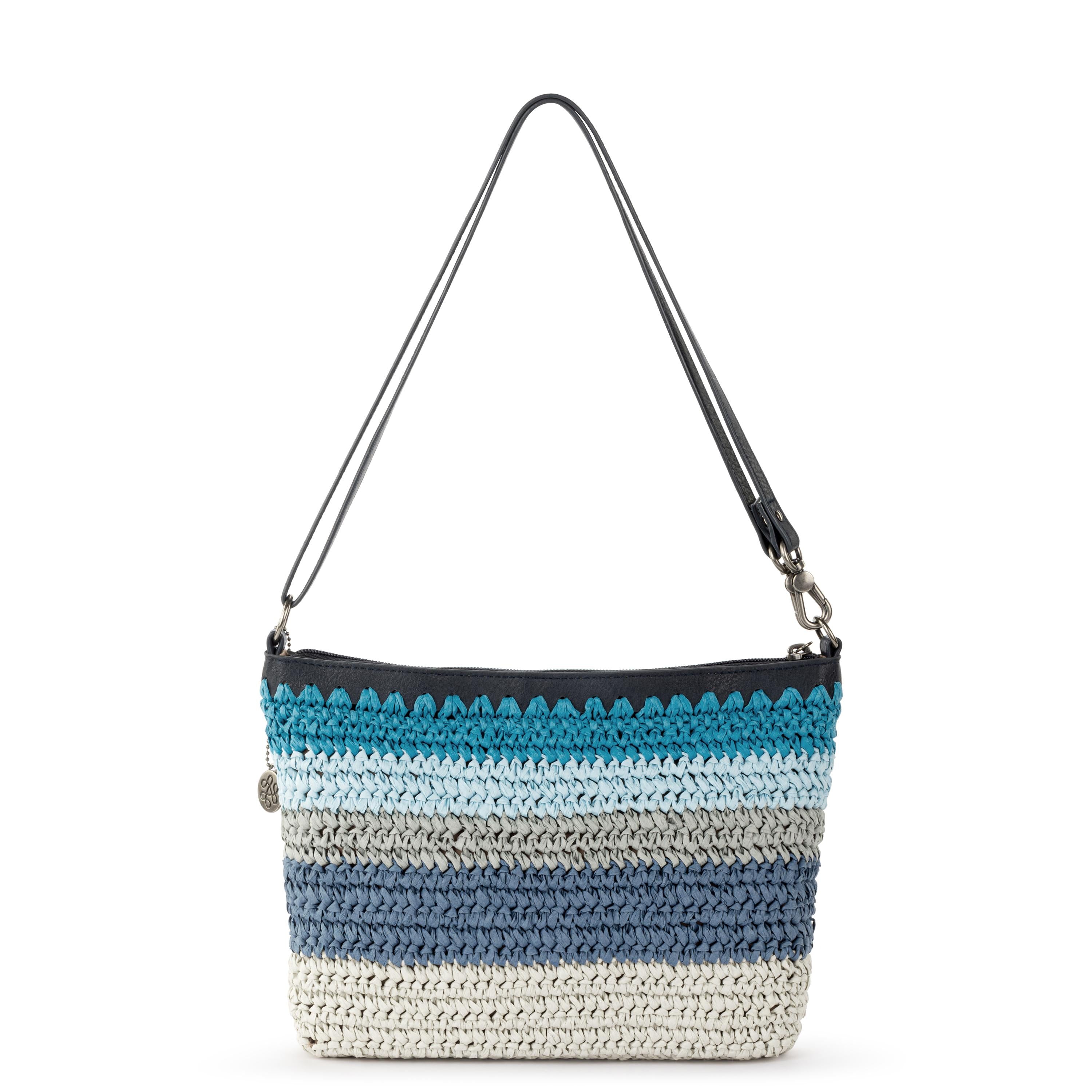 The Sak Lumi Crossbody - Straw - Ocean Stripe