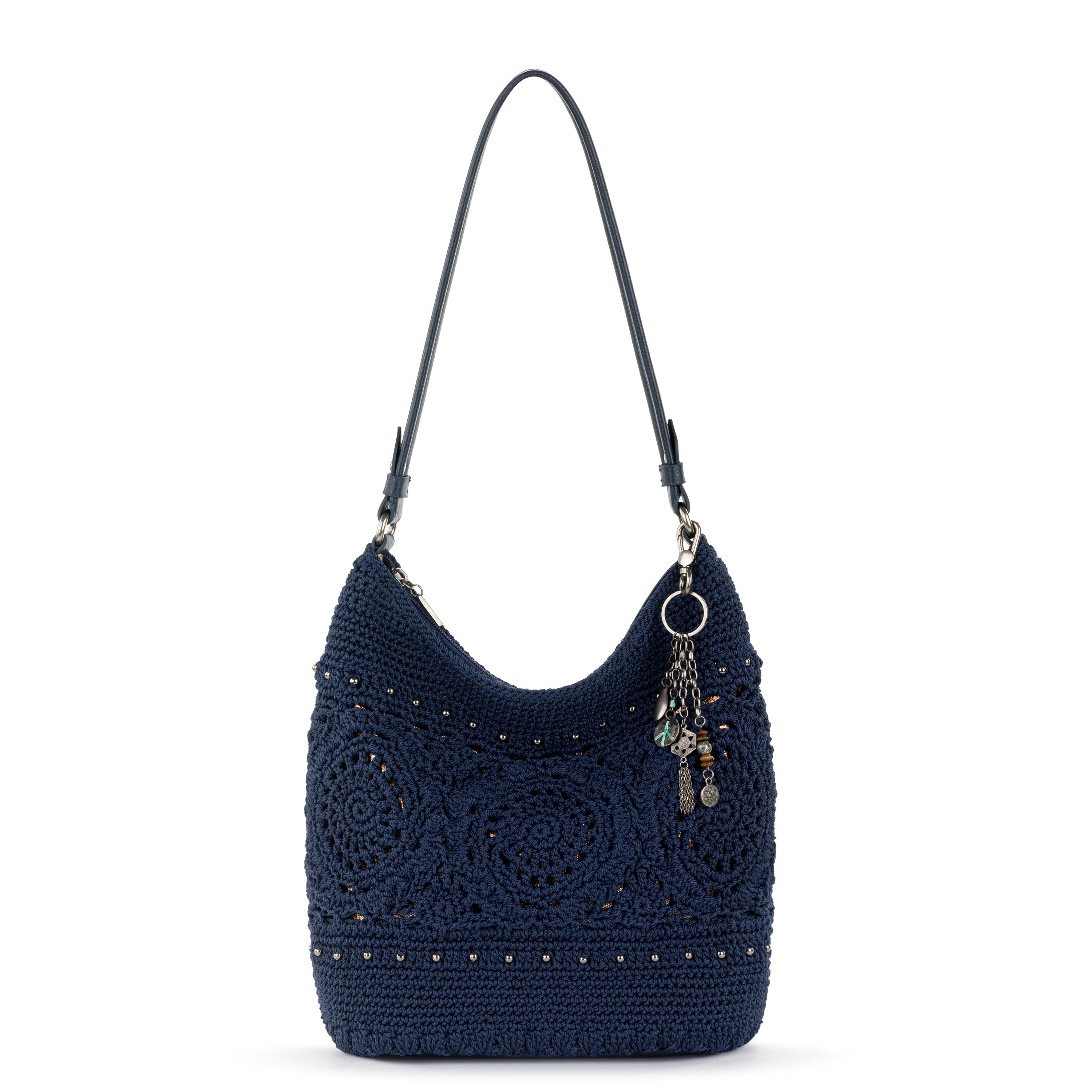 The Sak Sequoia Hobo - Hand Crochet - Denim Medallion
