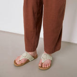 The Sak Everly Sandal - Hand Crochet - Natural Medallion