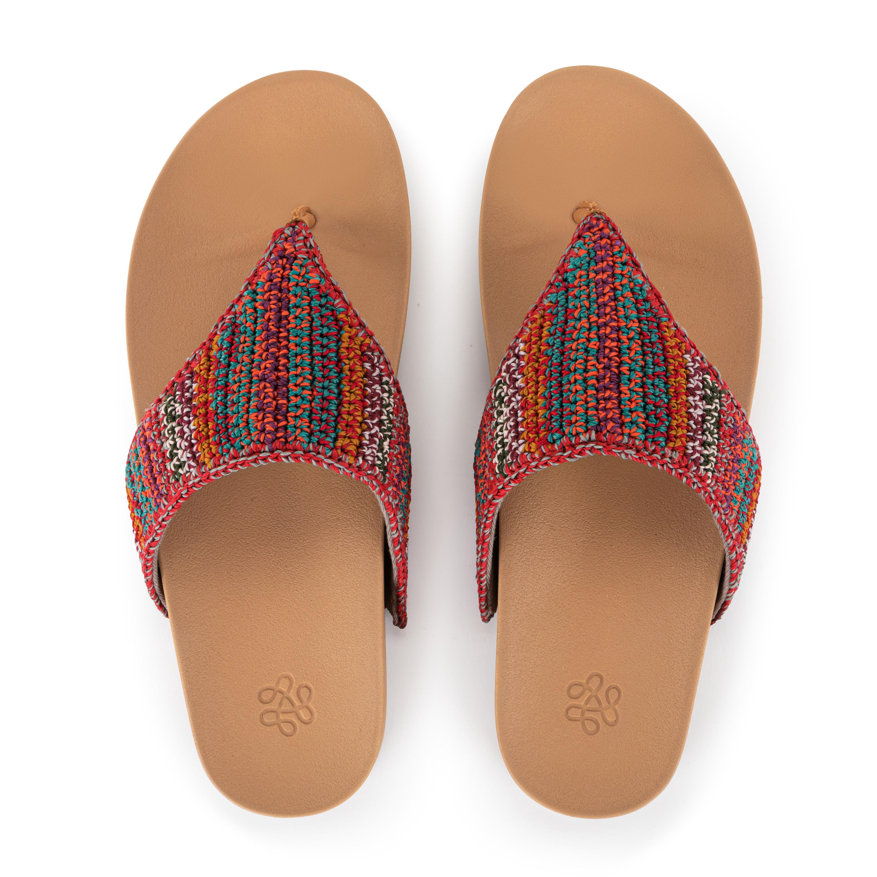 The Sak Everly Sandal - Hand Crochet - Sunset Stripe