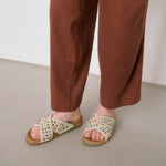 The Sak Penelope Sandal - Hand Crochet - Ecru Multi Beads