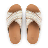 The Sak Penelope Sandal - Leather - Stone Neutral Seminyak