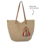 The Sak Faye Large Tote - Hand Crochet - Bamboo Static
