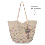 The Sak Faye Large Tote - Hand Crochet - Ecru Multi Beads