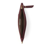 The Sak Iris Card Wristlet- Leather - Black Cherry Block