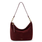 The Sak Jasmine Small Hobo - Leather - Black Cherry Suede