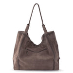 The Sak Los Feliz Large Tote - Leather - Mushroom Suede Patch