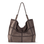 The Sak Los Feliz Large Tote - Leather - Mushroom Suede Patch