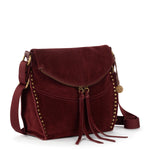The Sak Silverlake Flap Crossbody - Leather - Black Cherry Suede
