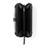 The Sak Iris Smartphone Wallet - Hand Crochet - Black Cozy Weave