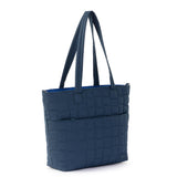 Sakroots Willow Shoulder Tote - EcoTwill - Indigo Woven Quilted