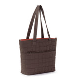 Sakroots Willow Shoulder Tote - EcoTwill - Mahogany Woven Quilted