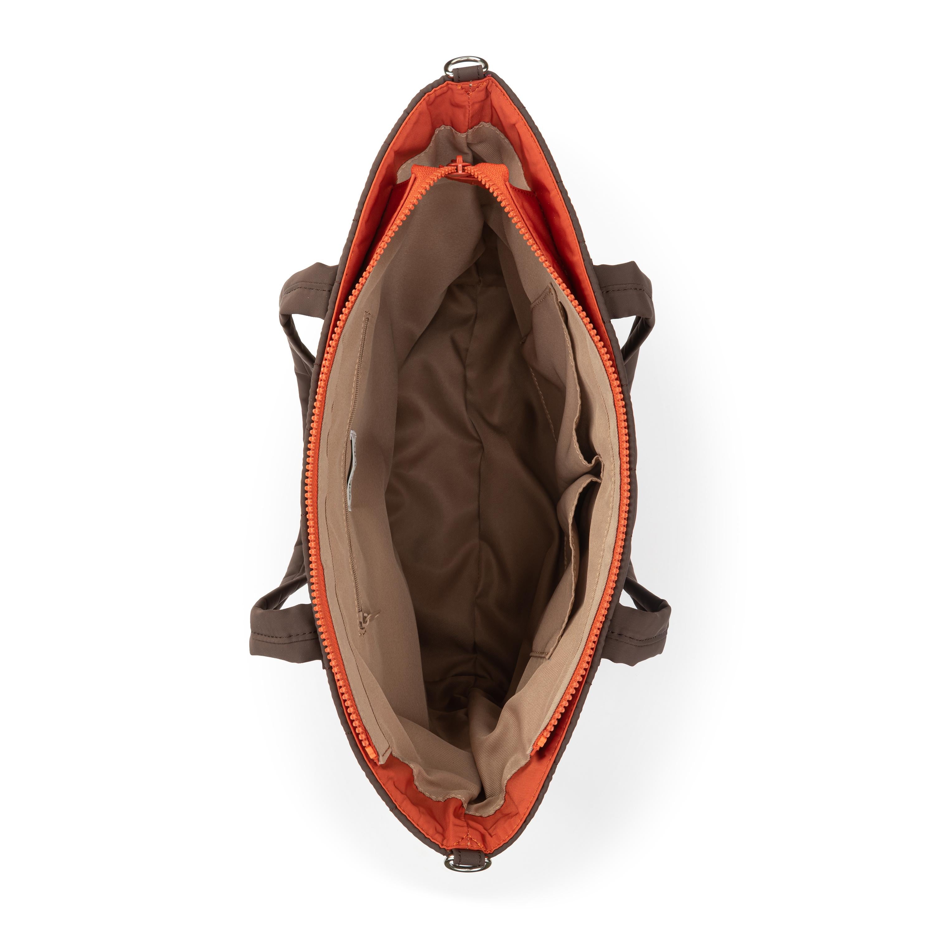 Sakroots Willow Shoulder Tote - EcoTwill - Mahogany Woven Quilted