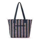 Sakroots Willow Shoulder Tote - EcoTwill - Vibrant Multi Diamond Quilted
