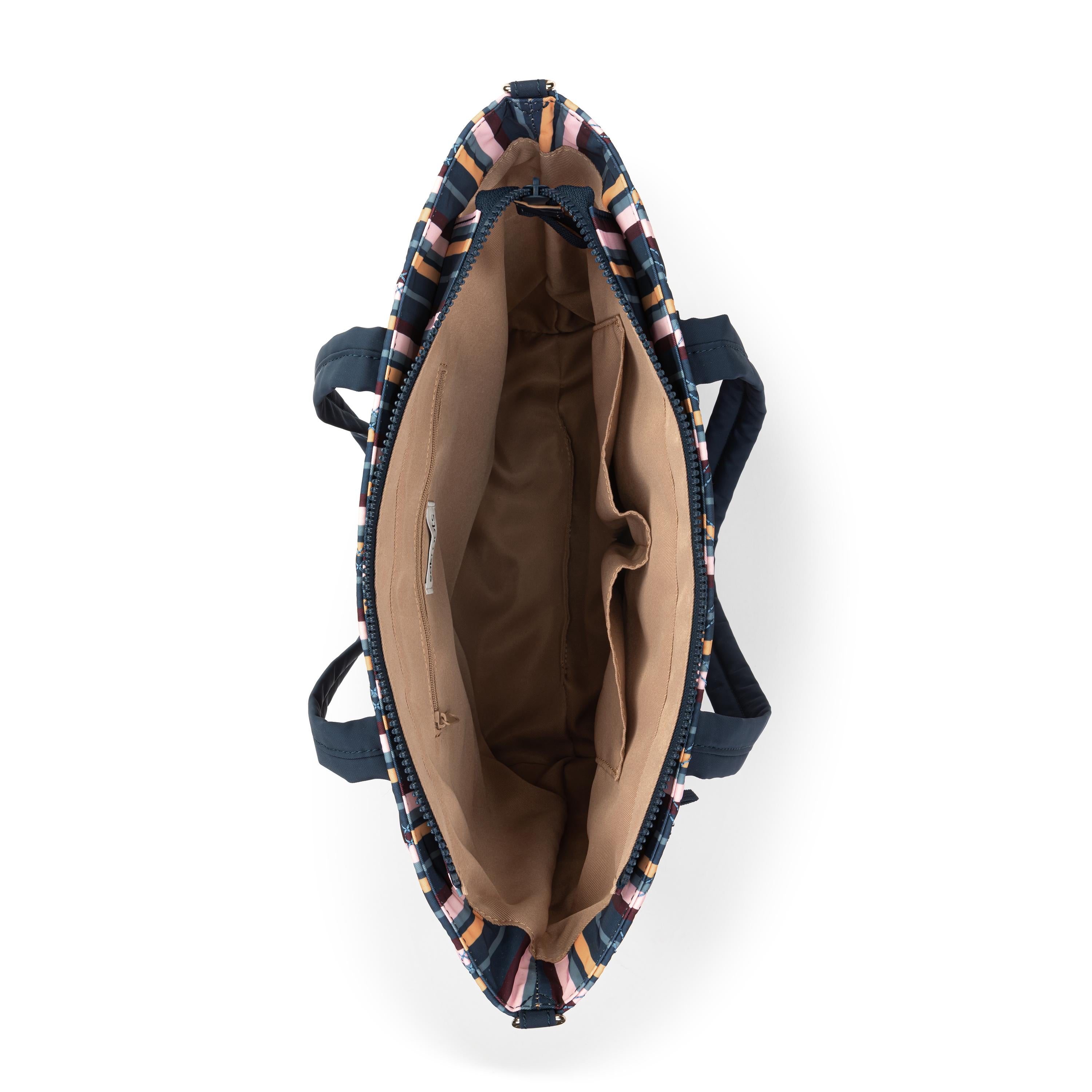 Sakroots Willow Shoulder Tote - EcoTwill - Vibrant Multi Diamond Quilted