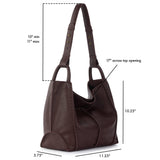 The Sak Los Feliz Medium Tote - Leather - Mahogany