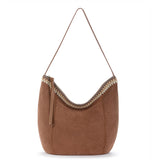 The Sak Sequoia Hobo - Leather - Tobacco Suede Blanket Stitch