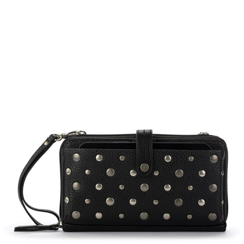 The Sak Iris Smartphone Wallet - Leather - Black Silver Stud