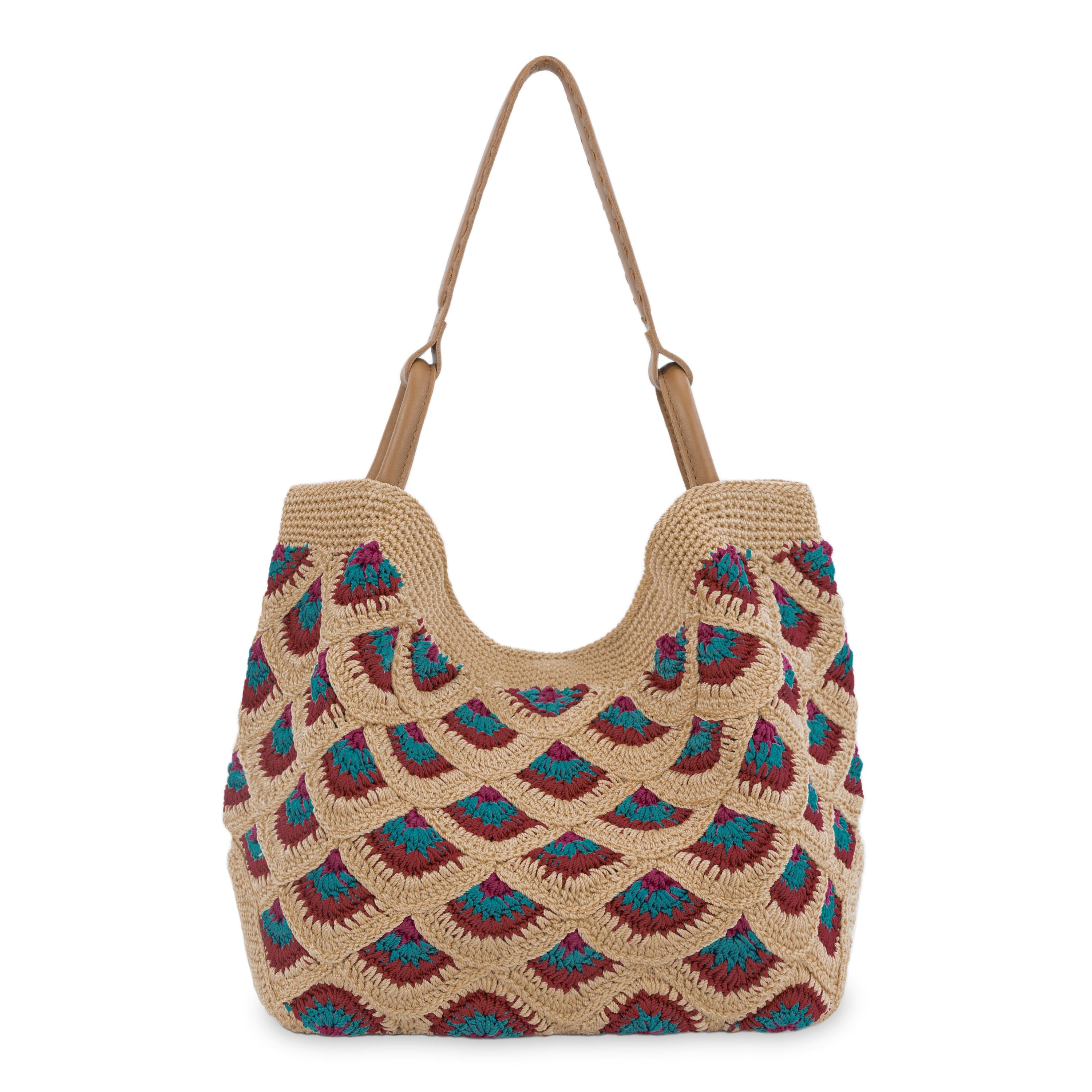 The Sak Los Feliz Large Tote - Hand Crochet - Bamboo Mermaid