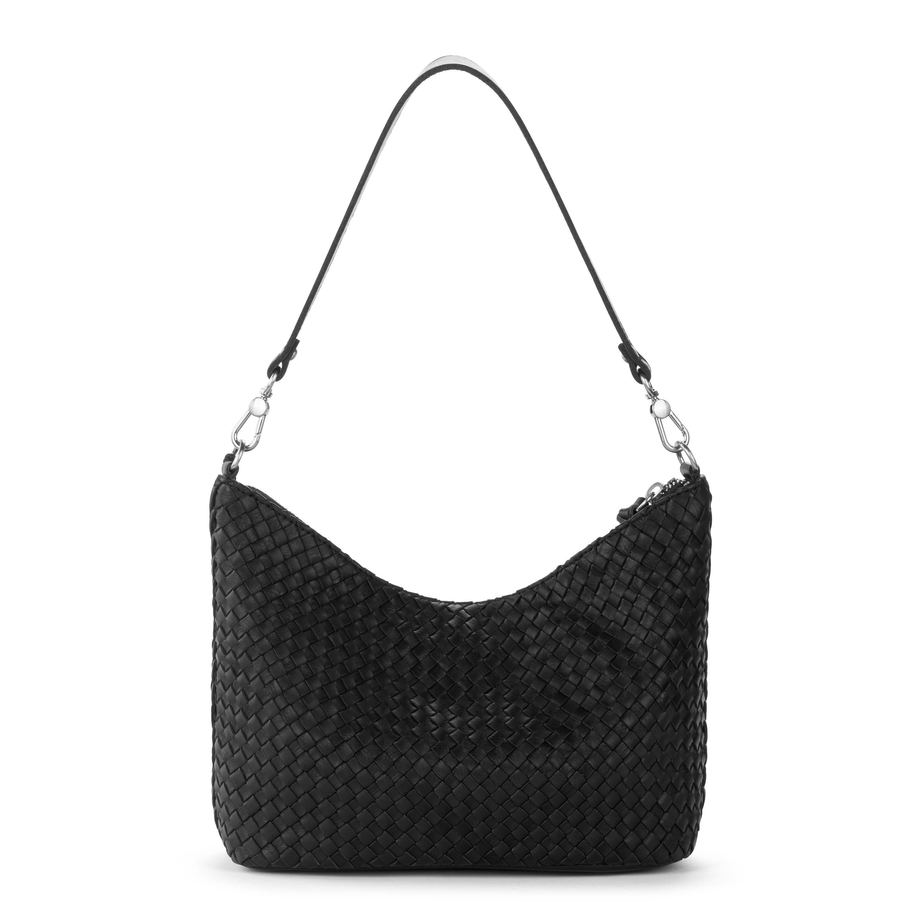 The Sak Juniper Small Hobo - Leather - Woven Black