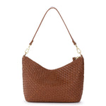 The Sak Juniper Small Hobo - Leather - Woven Cognac