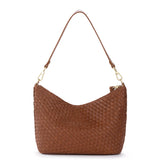 The Sak Juniper Small Hobo - Leather - Woven Cognac