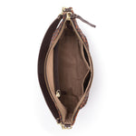 The Sak Juniper Small Hobo - Leather - Woven Mahogany Cognac