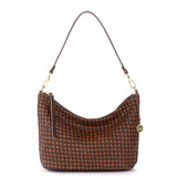 The Sak Juniper Small Hobo - Leather - Woven Mahogany Cognac