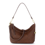 The Sak Juniper Small Hobo - Leather - Woven Mahogany Cognac