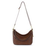 The Sak Juniper Small Hobo - Leather - Woven Mahogany Cognac