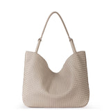 The Sak Los Feliz Large Tote - Leather - Woven Sand