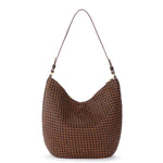 The Sak Sequoia Hobo - Leather - Woven Mahogany Cognac
